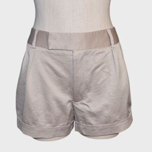 Pins and Needles Satin Trim Pleated Cuffed Shorts